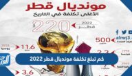 كم تبلغ تكلفة مونديال قطر 2022