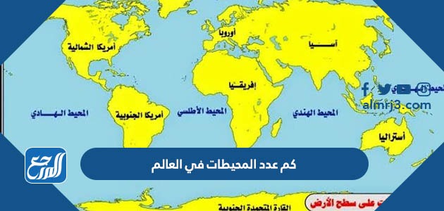 كم عدد المحيطات في العالم