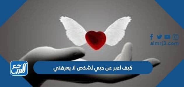 كيف أعبر عن حبي لشخص لا يعرفني