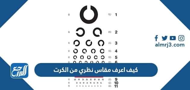 كيف اعرف مقاس نظري من الكرت