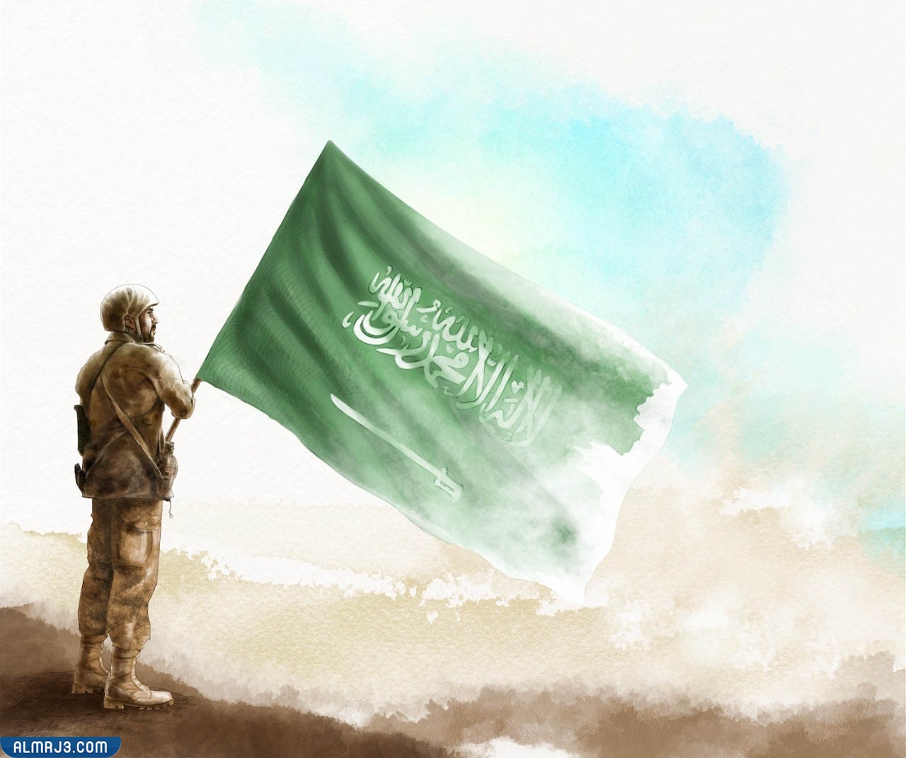 صور علم العيد الوطني السعودي 92