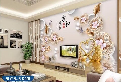 ورق جدران ثلاثي الابعاد للمجالس 2023 فخم