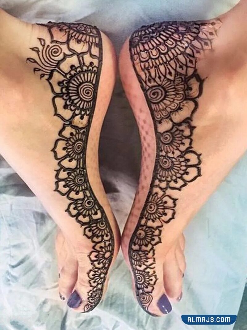 أشكال رسم الحنة على الرجل