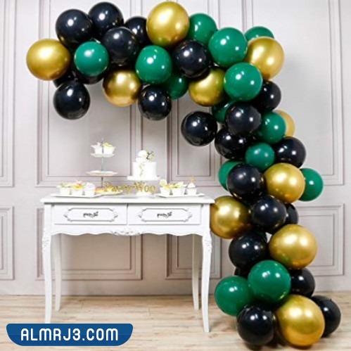 أفكار زينة بالونات اليوم الوطني 92 لتزيين المنزل
