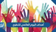 أهداف اليوم العالمي للتطوع