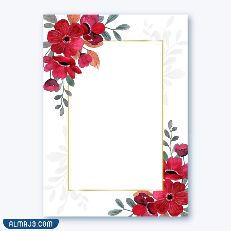 إطارات بطاقة دعوة فارغة للكتابة