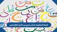 الجملة المكتوبة بشكل صحيح بين الجمل التالية هي