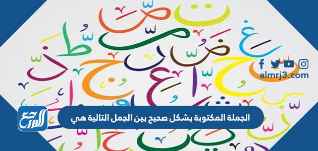 الجملة المكتوبة بشكل صحيح بين الجمل التالية هي