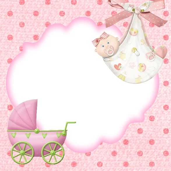 ثيمات مواليد بنات فارغة جاهزه للطباعه