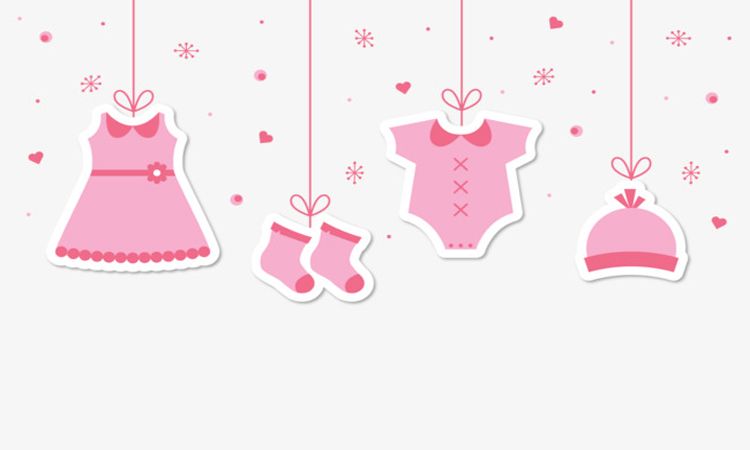 ثيمات مواليد بنات فارغة جاهزه للطباعه