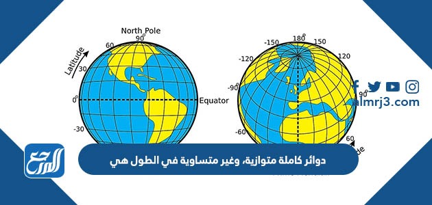 دوائر كاملة متوازية، وغير متساوية في الطول هي