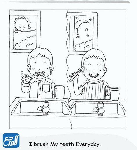 رسومات عن النظافة الشخصية للتلوين