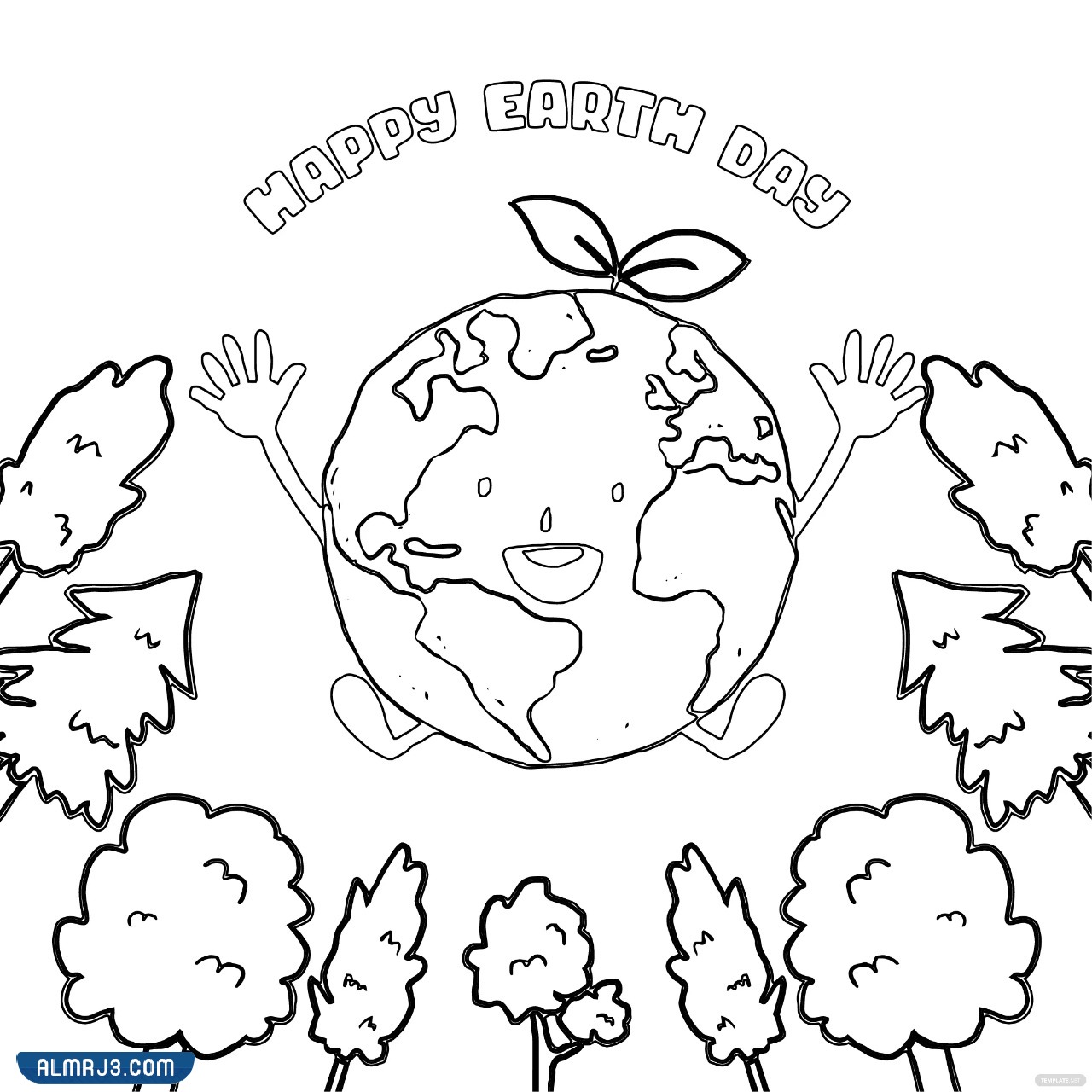 رسومات للتلوين عن يوم التخضير