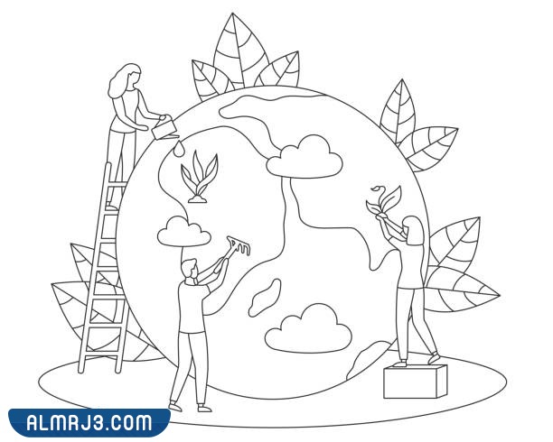 رسومات يوم التخضير للتلوين جاهزة للطباعة