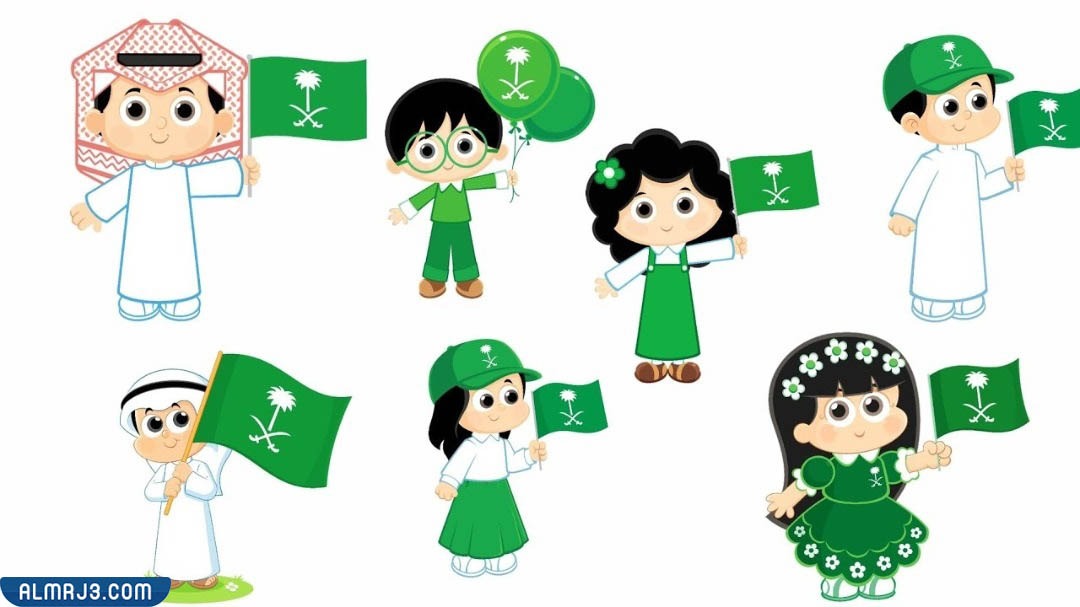 رمزيات بنات اليوم الوطني السعودي كرتون