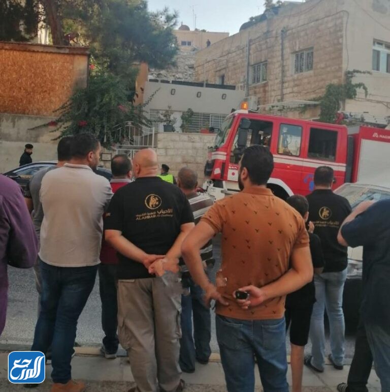 صور انهيار عمارة اللويبدة بعمان