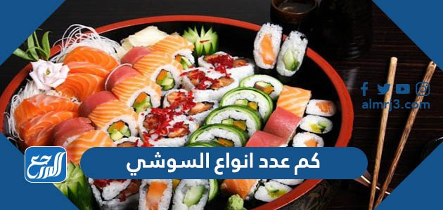 كم عدد انواع السوشي