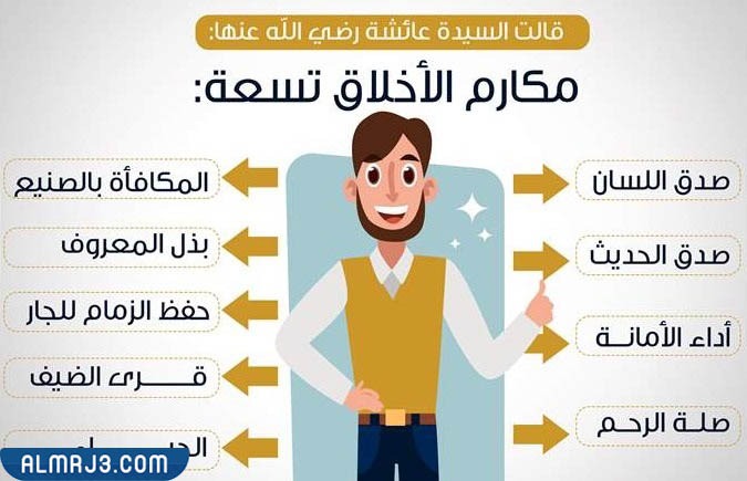 مطوية عن مكارم الاخلاق ثالث ابتدائي