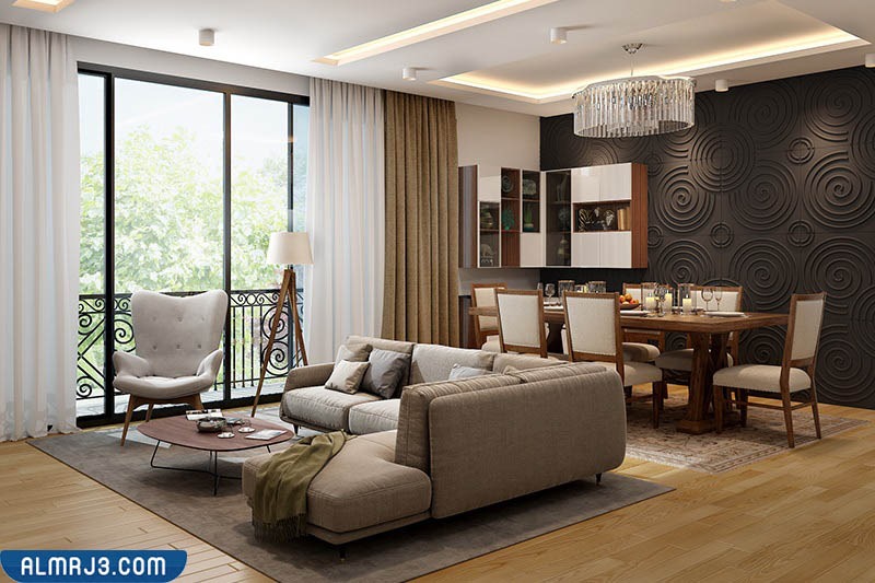 صور ديكورات غرفة طعام مفتوحة على الصالة 2023