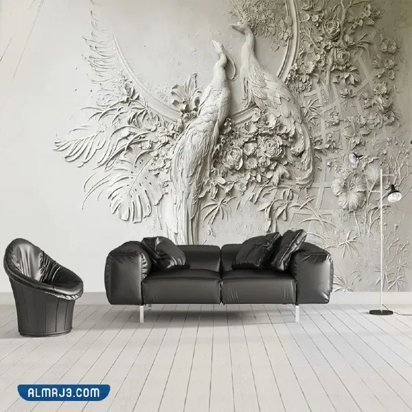ورق جدران ثلاثي الابعاد للمجالس 2023 فخم
