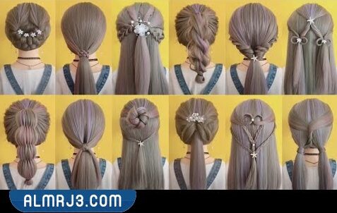 تسريحة شعر بسيطة للمدرسة