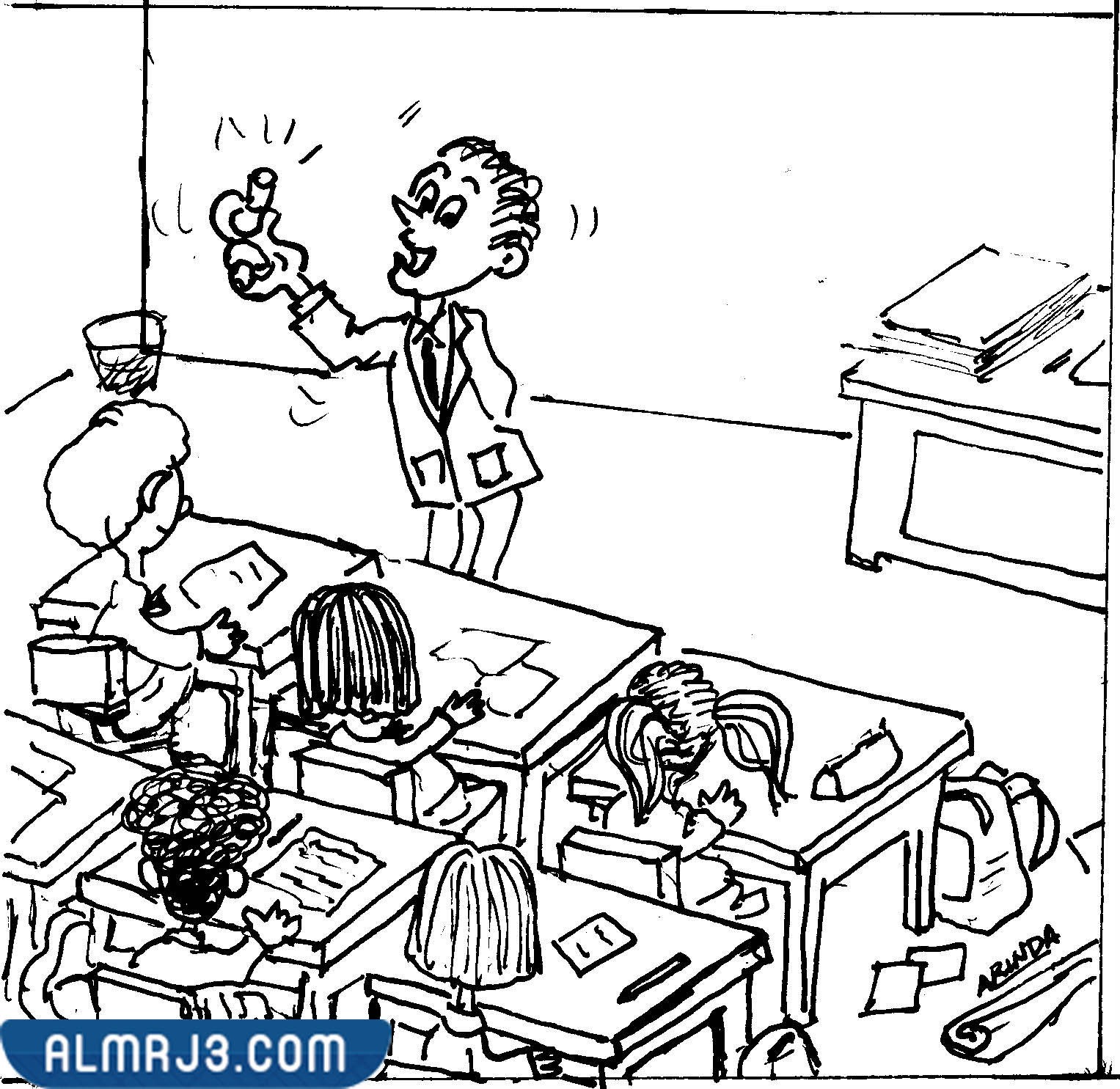 رسومات عن يوم المعلم للتلوين 2022 جاهزة للطباعة