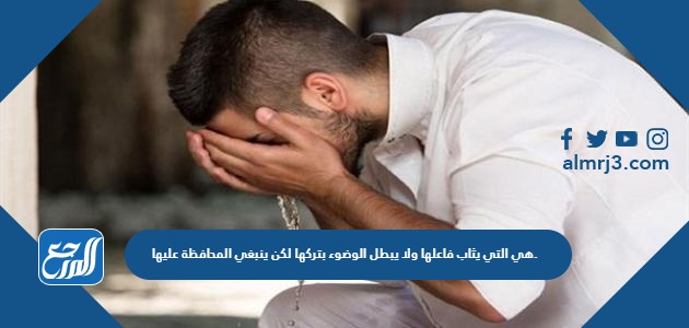 هي التي يثاب فاعلها ولا يبطل الوضوء بتركها لكن ينبغي المحافظة عليها.