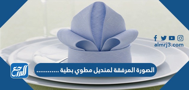 الصورة المرفقة لمنديل مطوي بطية ....................