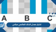رابط اختبار معدل الذكاء العالمي مجاني