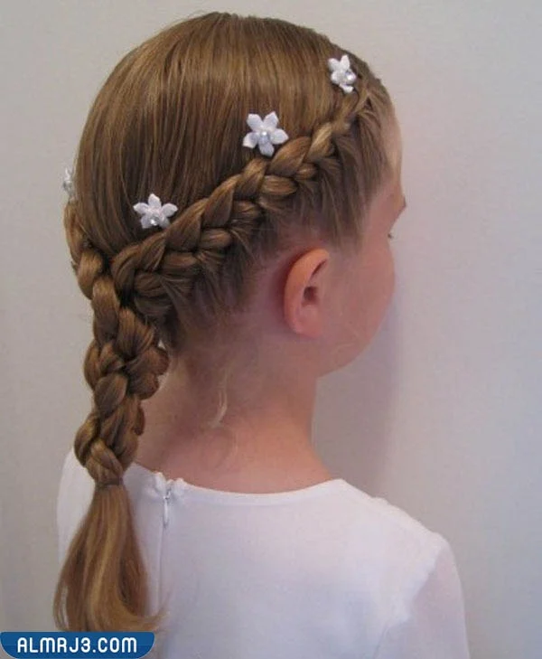 تسريحة الضفيرة مع الكعكة