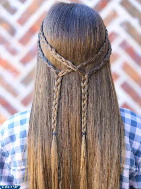 تسريحة ذيل الحصان للمدرسة