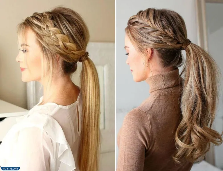 تسريحة ذيل الحصان للمدرسة