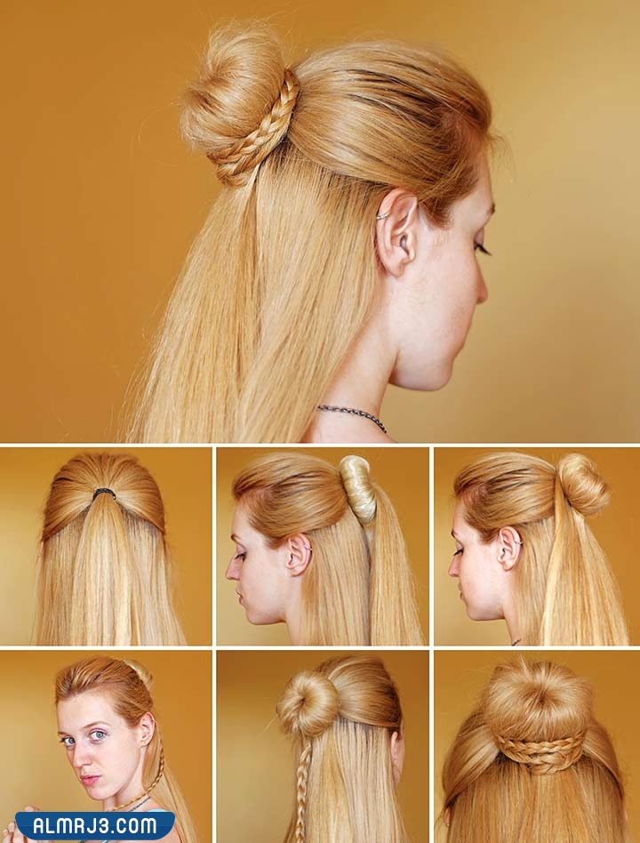 تسريحة شعر بسيطة للمدرسة
