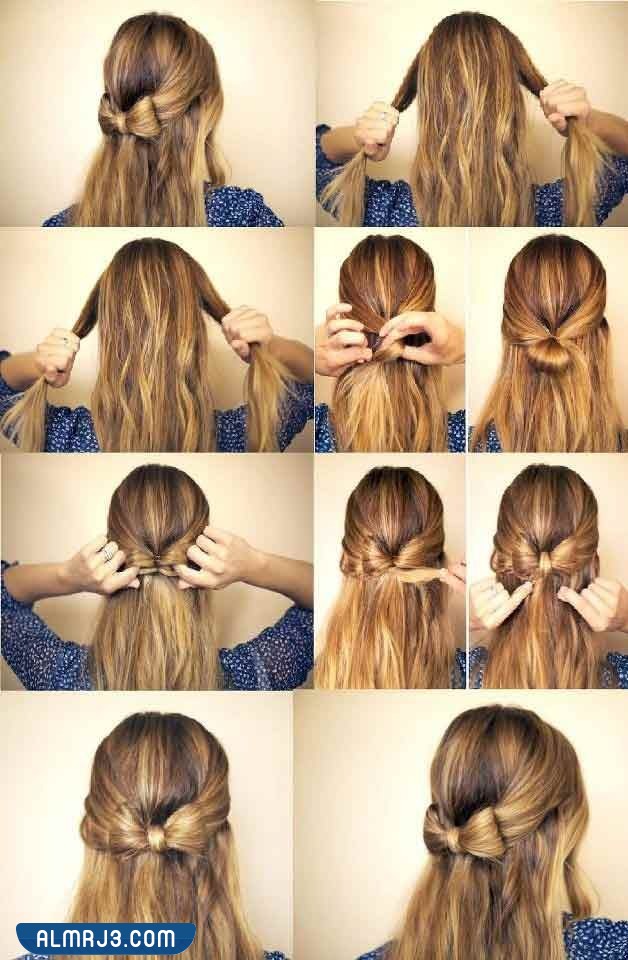 تسريحة شعر بسيطة للمدرسة