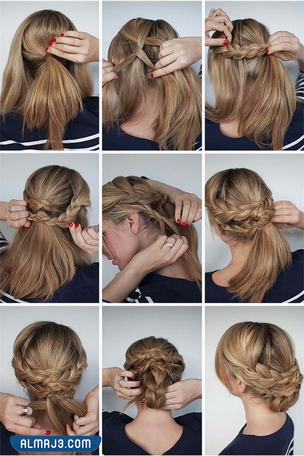 تسريحة شعر بسيطة للمدرسة