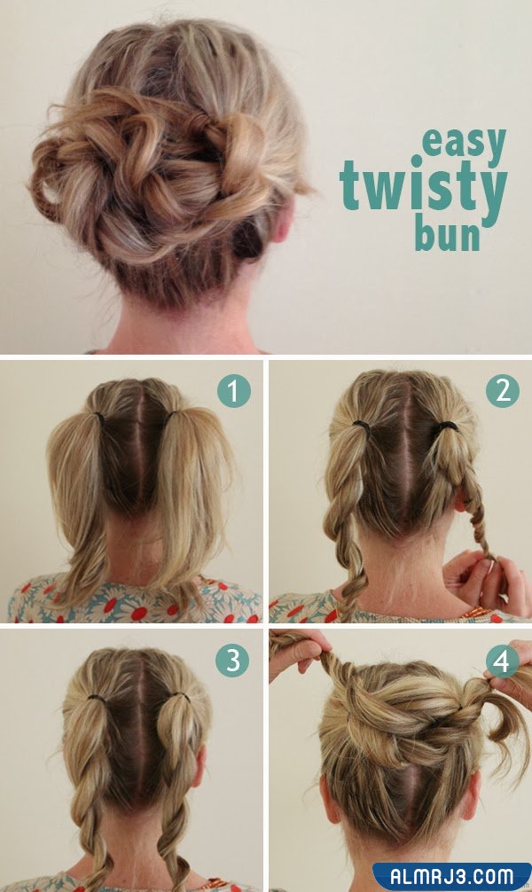 تسريحات شعر سهلة وسريعة بالخطوات