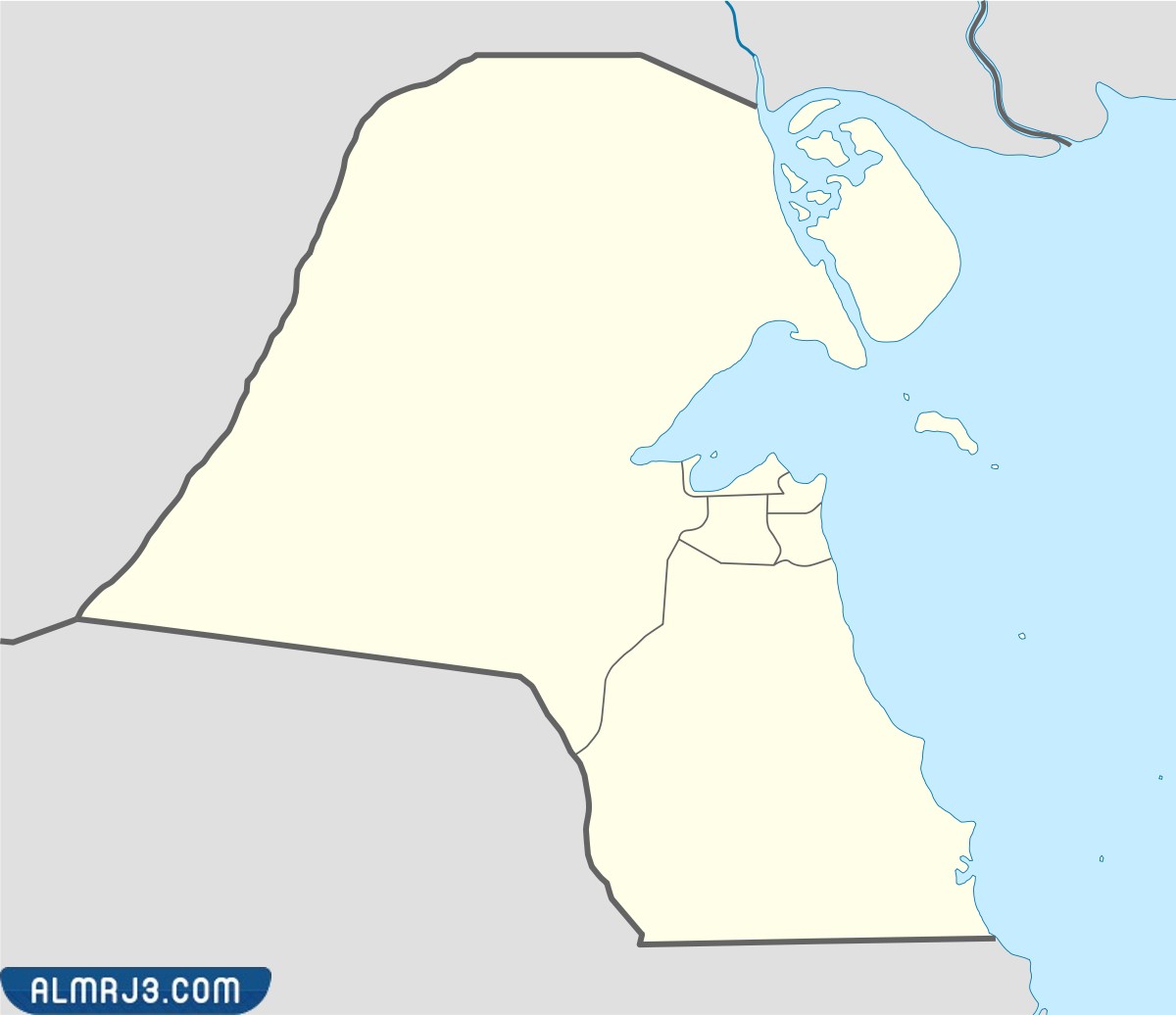 خريطة الكويت صماء