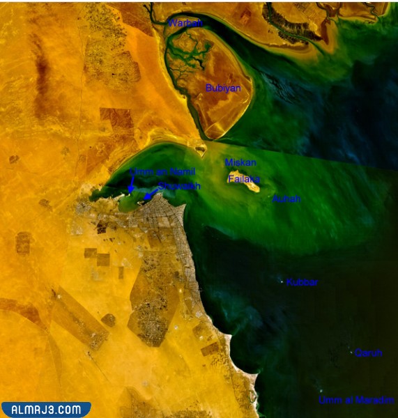خريطة جزر الكويت