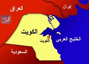 خريطة حدود دولة الكويت