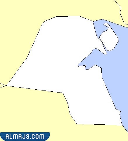 خريطة دولة الكويت الصماء