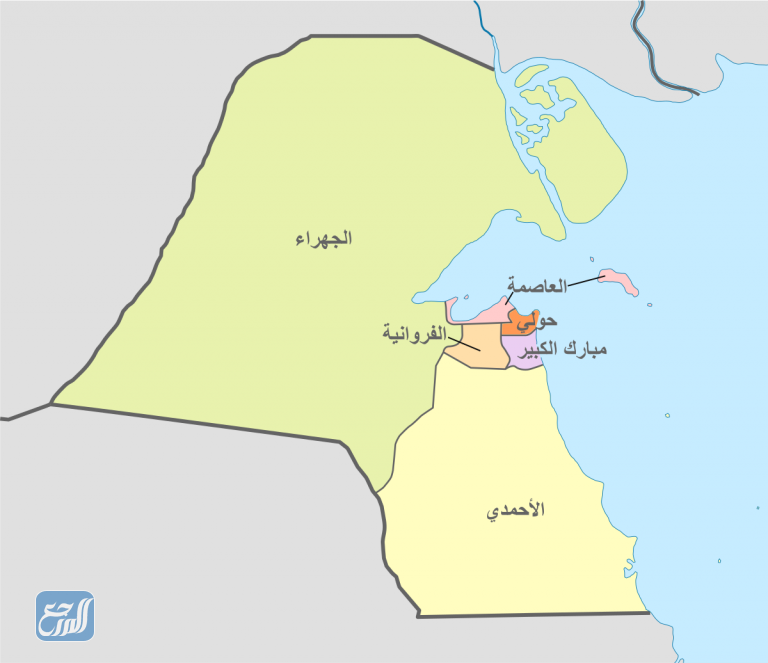 خريطة محافظات الكويت