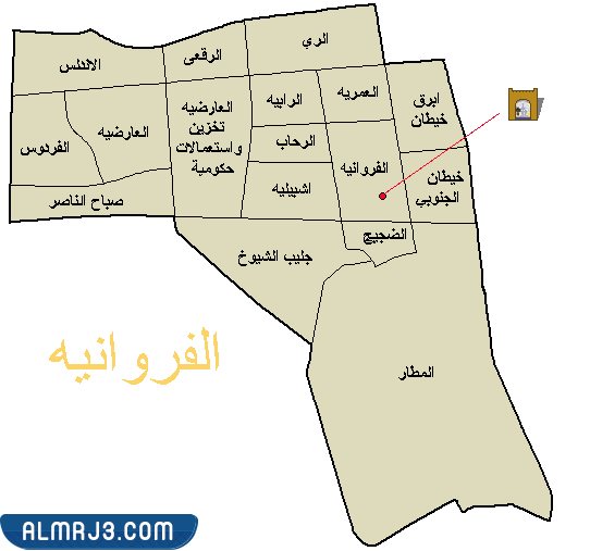 خريطة منطقة الفروانية