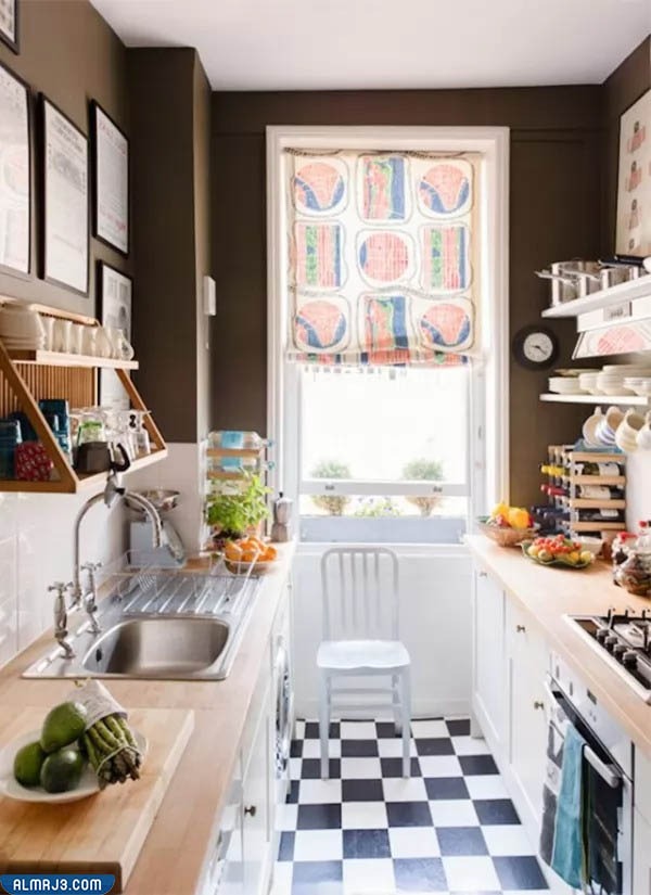 أشكال ديكورات مطبخ عصرية للمطابخ الصغيرة والضيقة