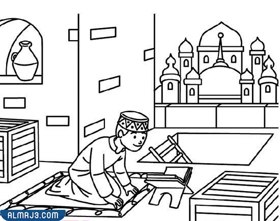 رسومات المولد النبوي للأطفال جاهزة للطباعة