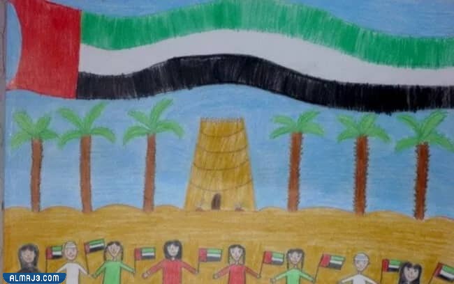 رسومات عن يوم العلم الاماراتي 2022 للتلوين