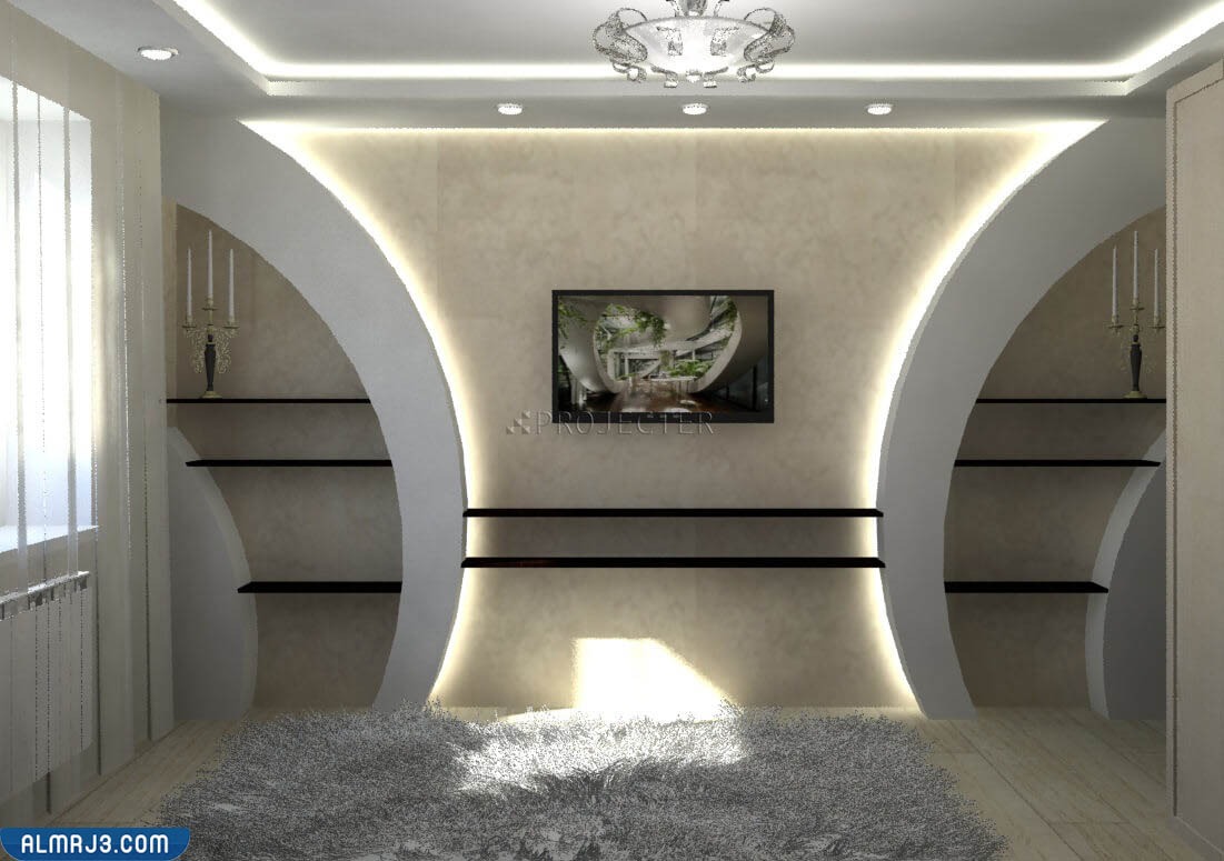 شاشات بلازما ديكورات شاشات جبس بورد