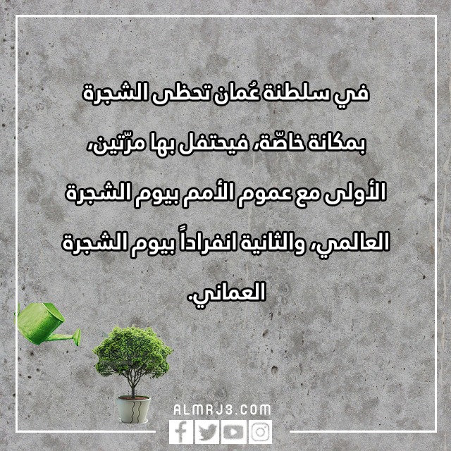 صور وعـبارات عَن يَوم الشّجرة في عُمان 2022