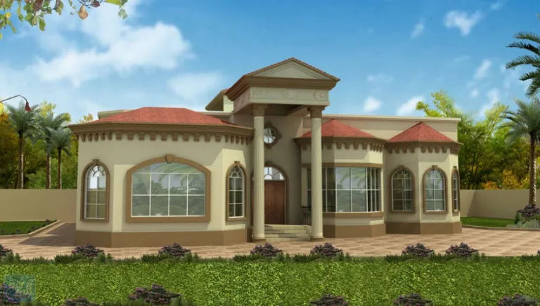 مخطط بيت دور واحد سعودي 2023