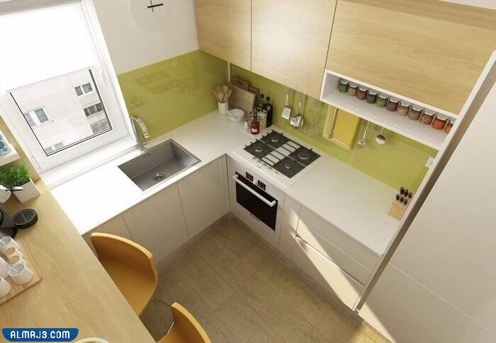 أشكال تصميمات مطابخ على شكل مستطيل بالصور