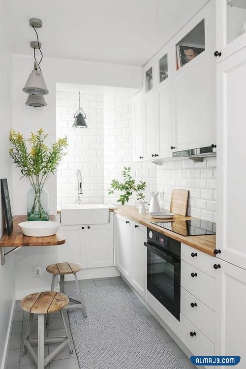 أشكال تصميمات مطابخ على شكل مستطيل بالصور